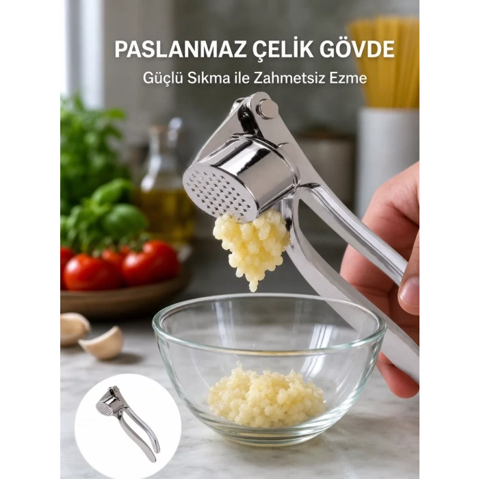 VipMarketim Sarımsak Presi Kolay Temizlik ve Yüksek Basınçlı Ezme