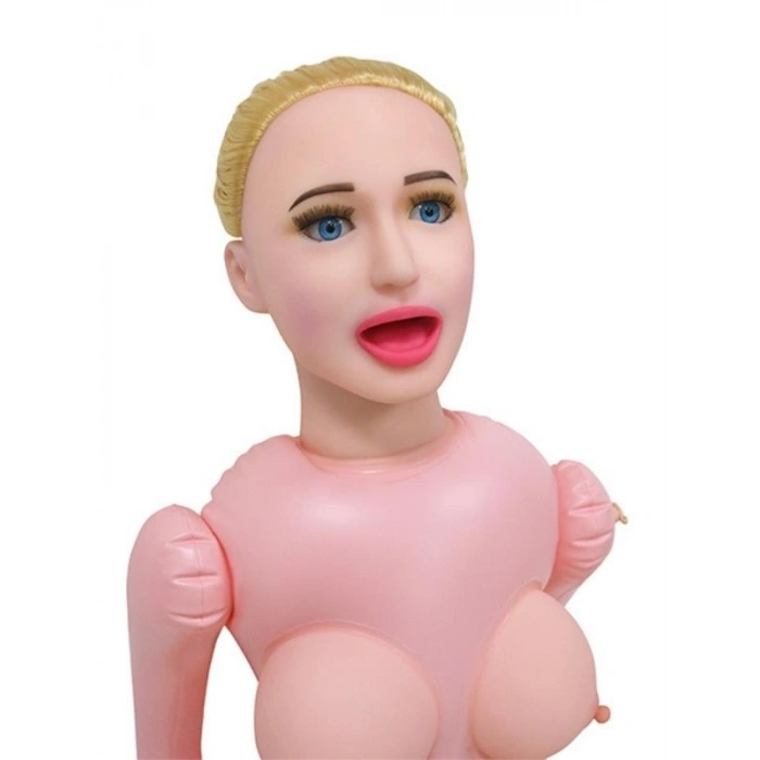 VipMarketim Sarışın Victoria Büyük Boy Titreşimli Sesli Realistik Şişme Kadın