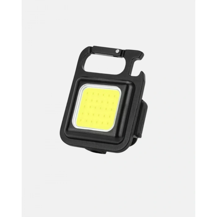 VipMarketim Şarjlı COB LED Anahtarlık Fener – 4 Modlu Manyetik ve Katlanabilir Standlı