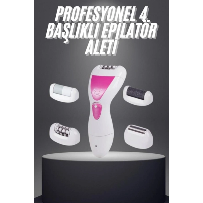 VipMarketim Şarjlı Epilasyon Cihazı Çok Başlıklı Ayak Bakımına Uygun Epilatör Aleti
