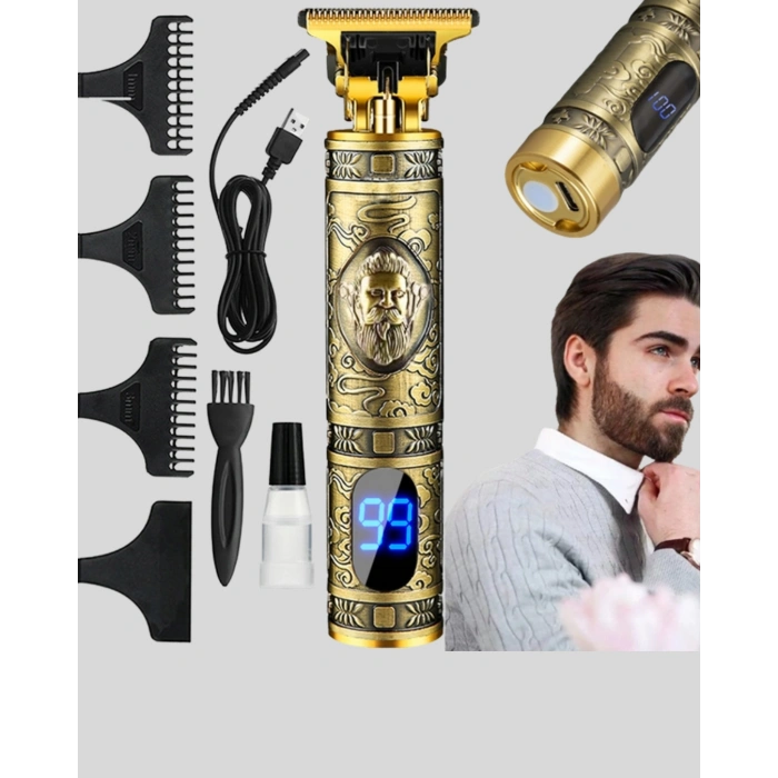 VipMarketim Şarjlı Kablosuz Tıraş Makinesi – 1800 mAh Batarya Uzun Pil Ömrü Profesyonel Sessiz Motor