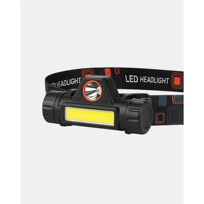 VipMarketim Şarjlı LED Kafa Feneri – Çift Fonksiyonlu 200LM Işık Gücü IP44 Suya Dayanıklı