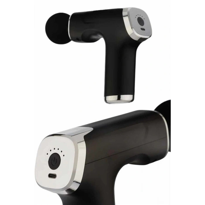 VipMarketim Şarjlı Masaj Tabancası 4 Başlıklı Mini Masaj Tabancası ve Masaj Aleti