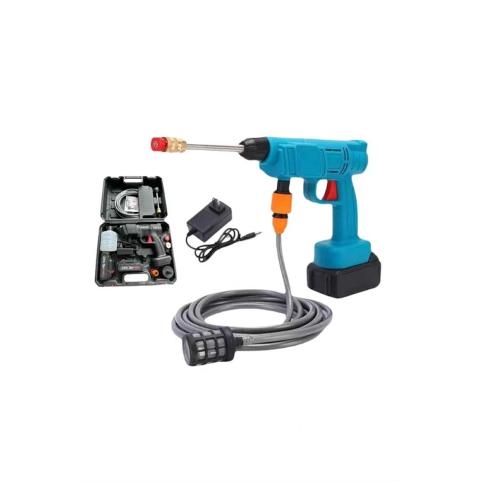 VipMarketim Şarjlı Ve Yüksek Basınçlı Oto Yıkama Makinesi Ve Sulama Tabancası Bahçe Yıkama Makinesi