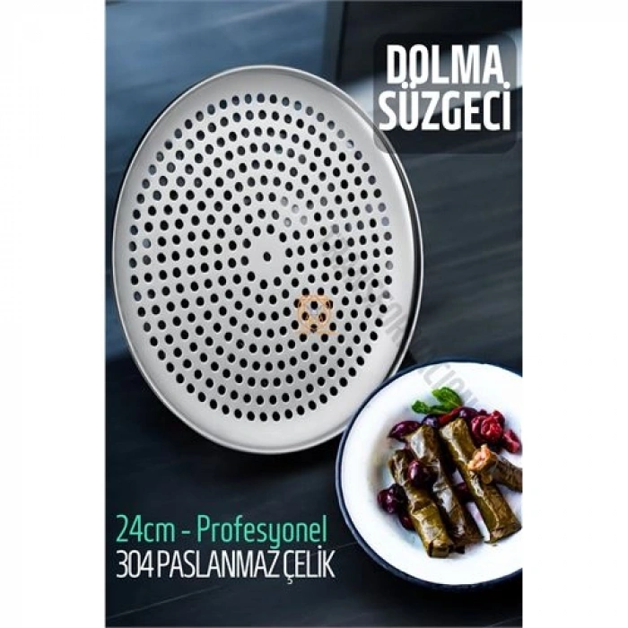 VipMarketim Sarma Dolma Süzgeci 24 cm 304 Paslanmaz Çelik