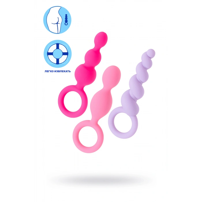 VipMarketim Satisfyer Booty Call (set of 3) Anal Plug Seti, silikon, çeşitli, 13,5 cm