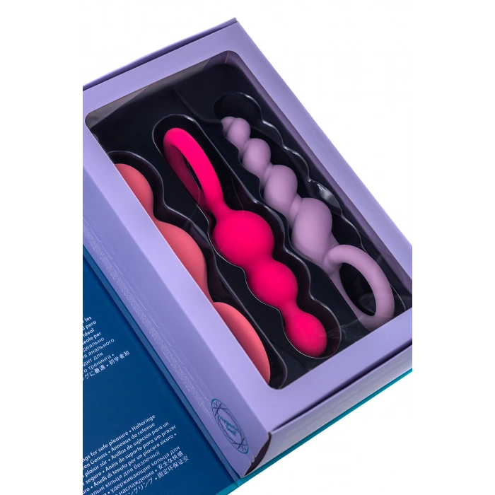 VipMarketim Satisfyer Booty Call (set of 3) Anal Plug Seti, silikon, çeşitli, 13,5 cm