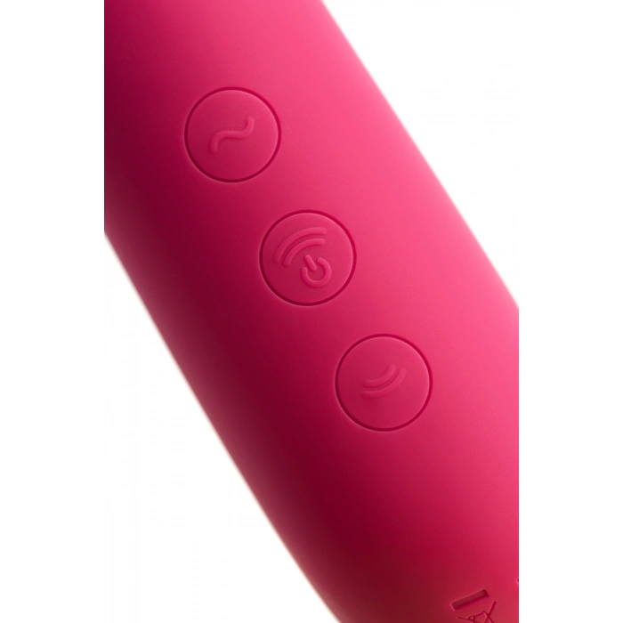 VipMarketim Satisfyer Dual Love Pink Vakum Klitoral Uyarıcı Vibratör, Silikon, Kırmızı, 16 Cm