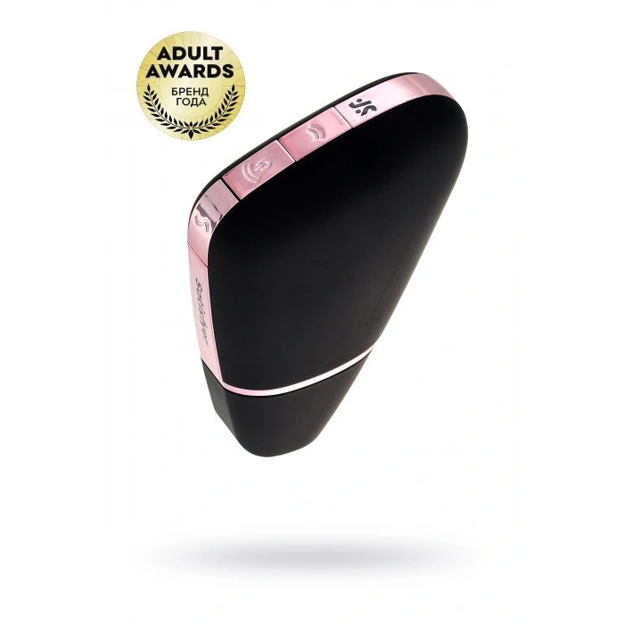 VipMarketim Satisfyer Love Triangle Vakum Dalgası Klitoral Stimülatör, Silikon, Siyah, 8,8 Cm