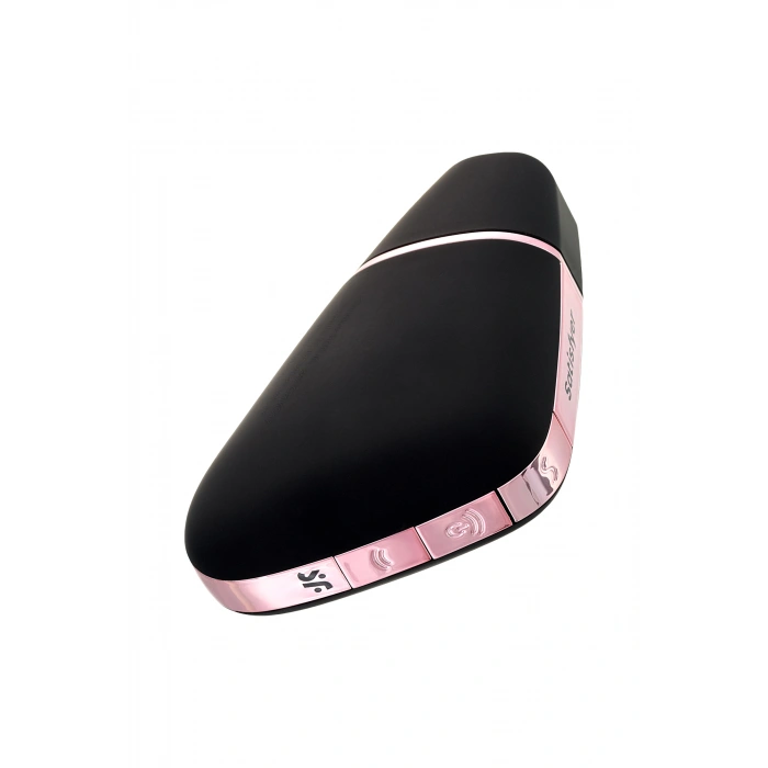 VipMarketim Satisfyer Love Triangle Vakum Dalgası Klitoral Stimülatör, Silikon, Siyah, 8,8 cm