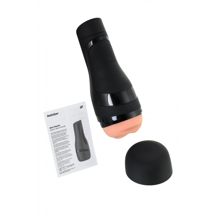 VipMarketim Satisfyer Men Classic Masturbator gerçekçi Olmayan, TPE, siyah, 25,4 cm