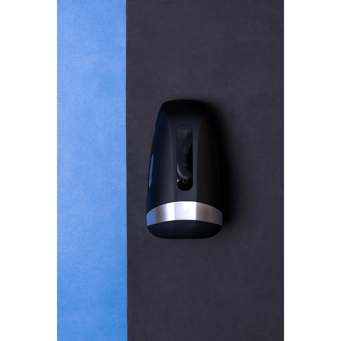 VipMarketim Satisfyer Men Heat Vibratiion Masturbator Gerçekçi Olmayan, Silikon, Siyah, 15 Cm