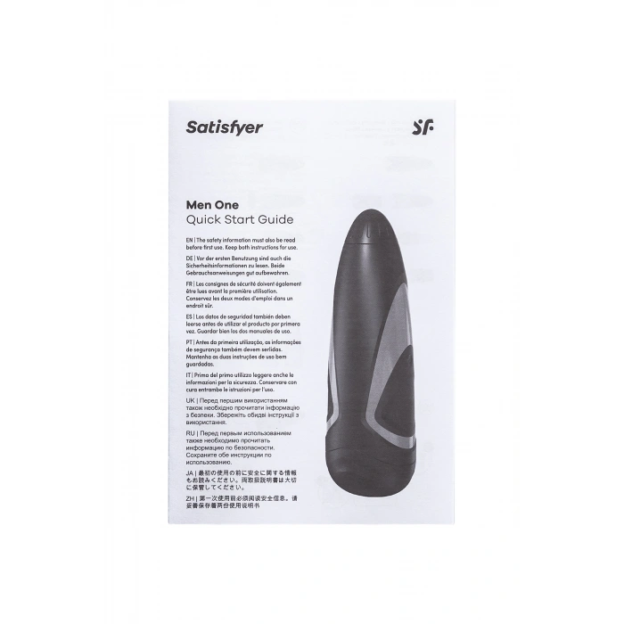 VipMarketim Satisfyer Men One Masturbator gerçekçi Olmayan Tatmin Edici Erkekler, silikon, siyah, 25,5 cm