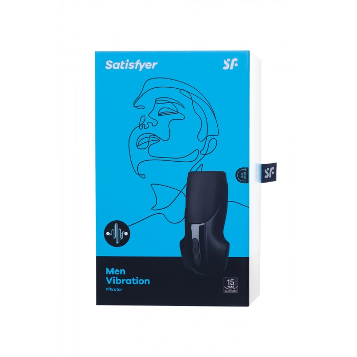 VipMarketim Satisfyer Men Vibration Masturbator, Silikon, Siyah, 14,5 Cm