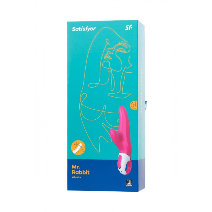 VipMarketim Satisfyer Mr.Rabbit Vibratör, silikon, kırmızı, 22,1 cm
