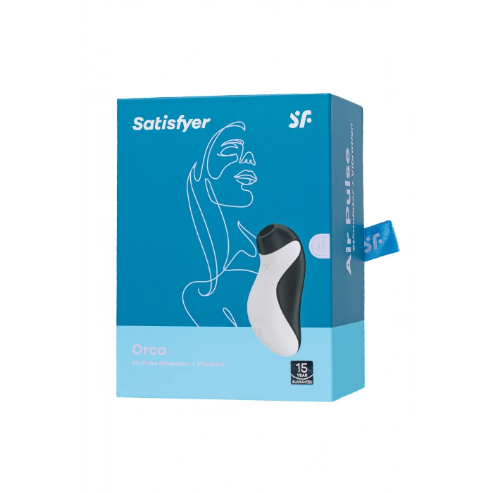 VipMarketim Satisfyer Orca Vakum Dalgası Temassız Klitoral Uyarıcı, Silikon, Siyah, 11,5 Cm