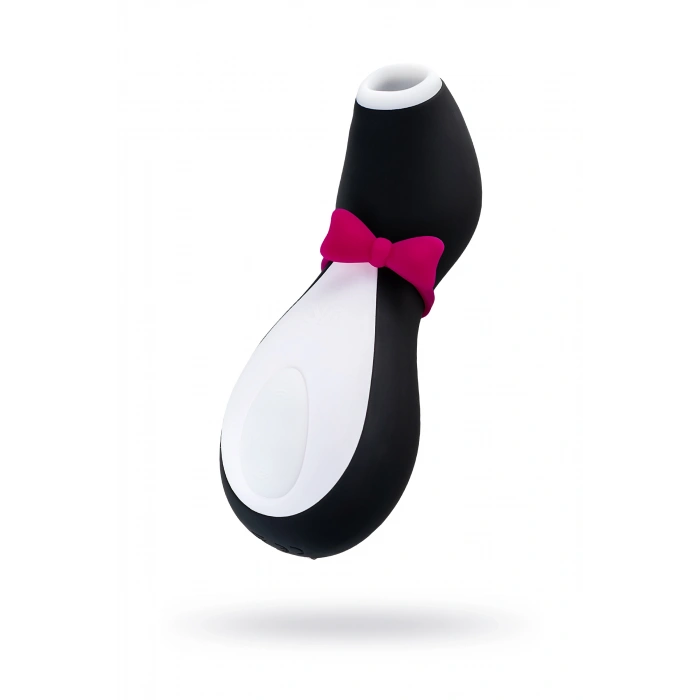 VipMarketim Satisfyer Penguin Vakum Dalgası Klitoris Vibratörü, Silikon, Siyah, 11,5 Cm