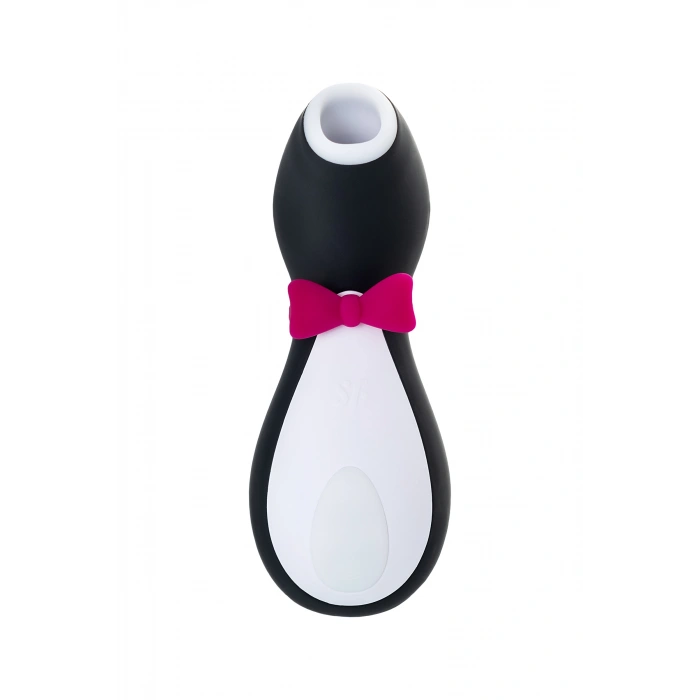 VipMarketim Satisfyer Penguin Vakum Dalgası Klitoris Vibratörü, Silikon, Siyah, 11,5 Cm