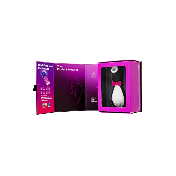 VipMarketim Satisfyer Penguin Vakum Dalgası Klitoris Vibratörü, Silikon, Siyah, 11,5 Cm
