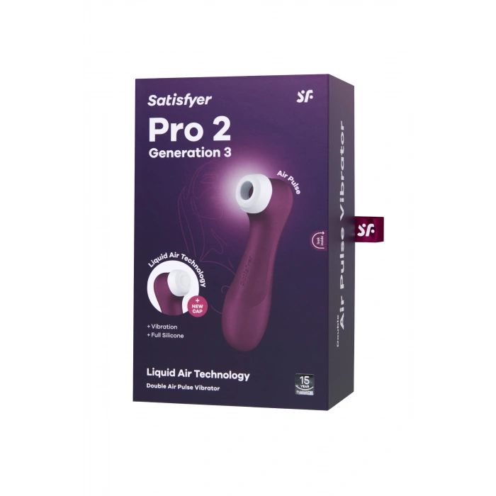 VipMarketim Satisfyer Pro 2 Generation 3 Wine Red Vakum Klitoris Uyarıcı Vibratör, kırmızı