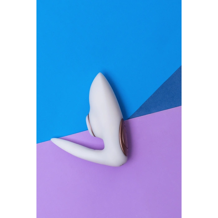 VipMarketim Satisfyer Pro 4 Couples Çiftler İçin Vakum Dalgalı Vibratör, Silikon, Beyaz, 19,5 Cm