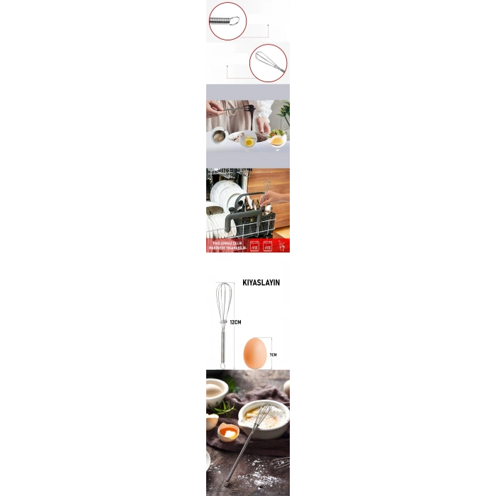 VipMarketim Sciacca Mini Çırpıcı Çelik 2 adet