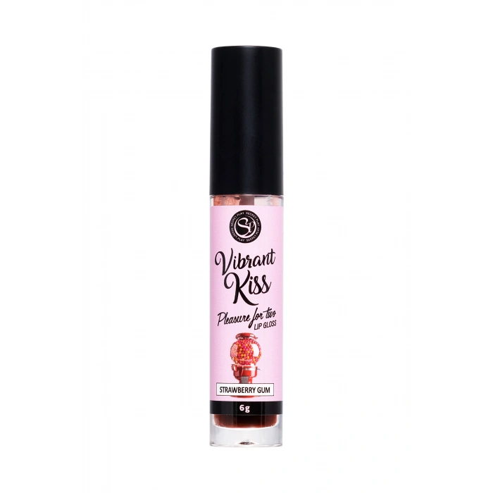 VipMarketim SECRET PLAY Lip Gloss Vibrant Kiss Çilekli Sakız Aromalı Dudak Parlatıcı, 6 gr