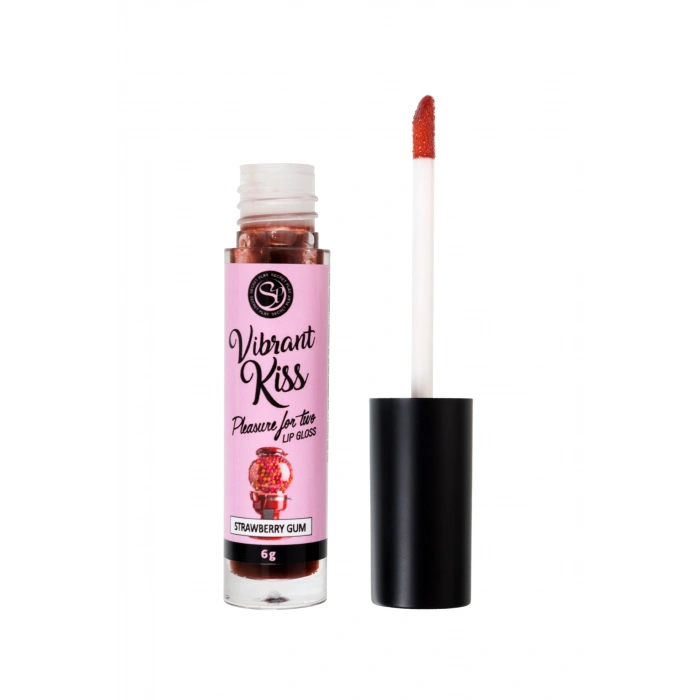 VipMarketim Secret Play Lip Gloss Vibrant Kiss Çilekli Sakız Aromalı Dudak Parlatıcı, 6 Gr