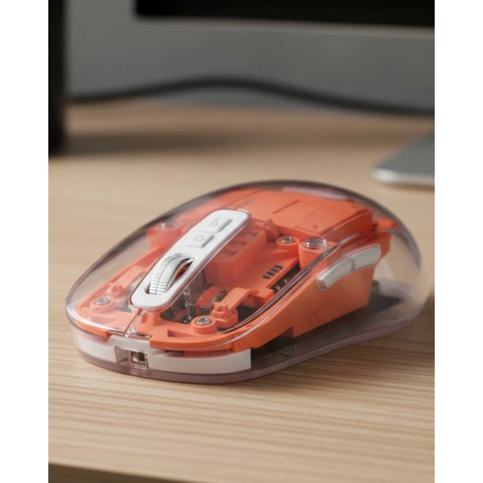 VipMarketim Şeffaf Kablosuz Mouse Bluetooth Bağlantılı Sessiz Tıklama