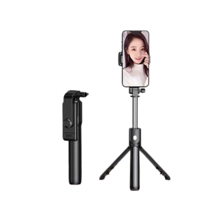 VipMarketim Selfie Çubuğu Tripod Bluetooth Kumandalı Selfie Çubuğu Telefon Tutucu