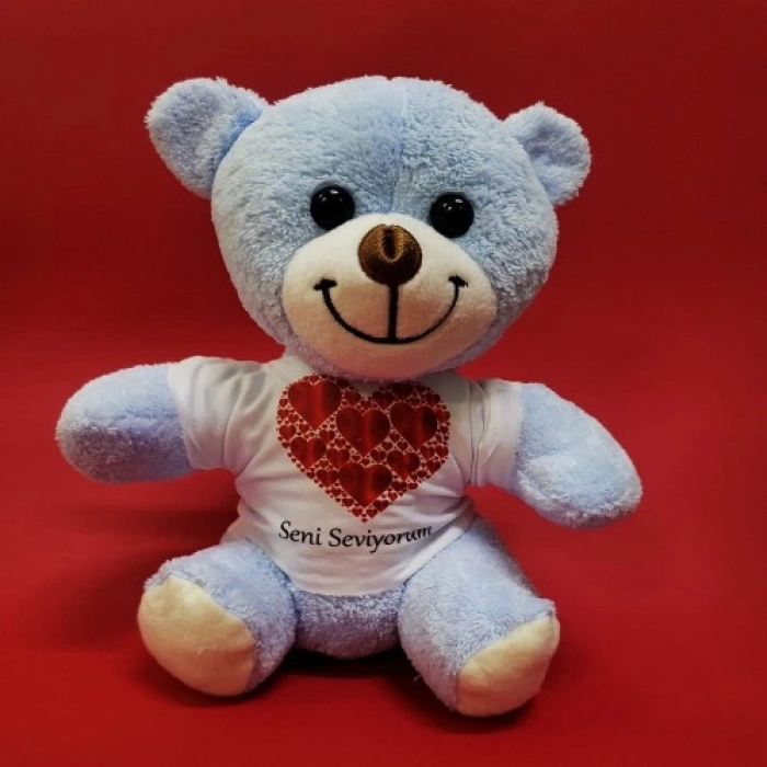 VipMarketim Seni Seviyorum Yazılı Tişörtlü Ayıcık