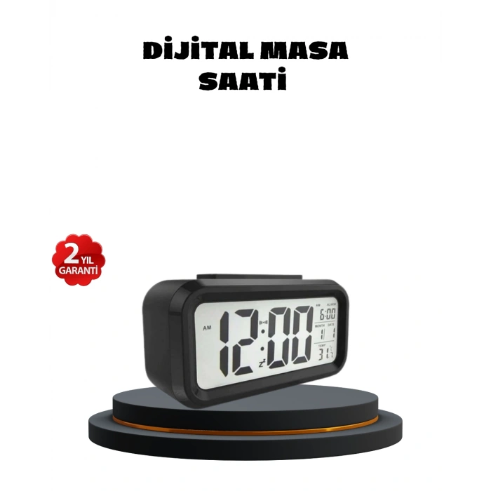 VipMarketim Sensörlü Dijital Masa Saati Alarm ve Sıcaklık Göstergeli
