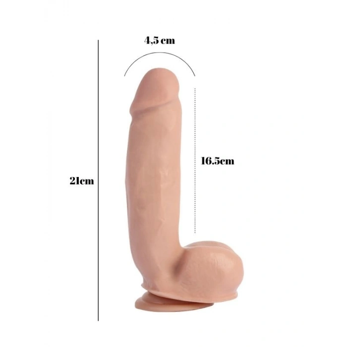 VipMarketim Sensualism 21cm Kıkırdaklı Gerçekçi Dildo
