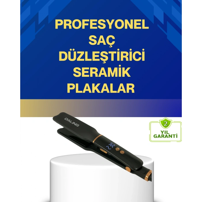 VipMarketim Seramik Plakalı Daling Saç Düzleştirici Kırılma ve Dolanma Önleyici