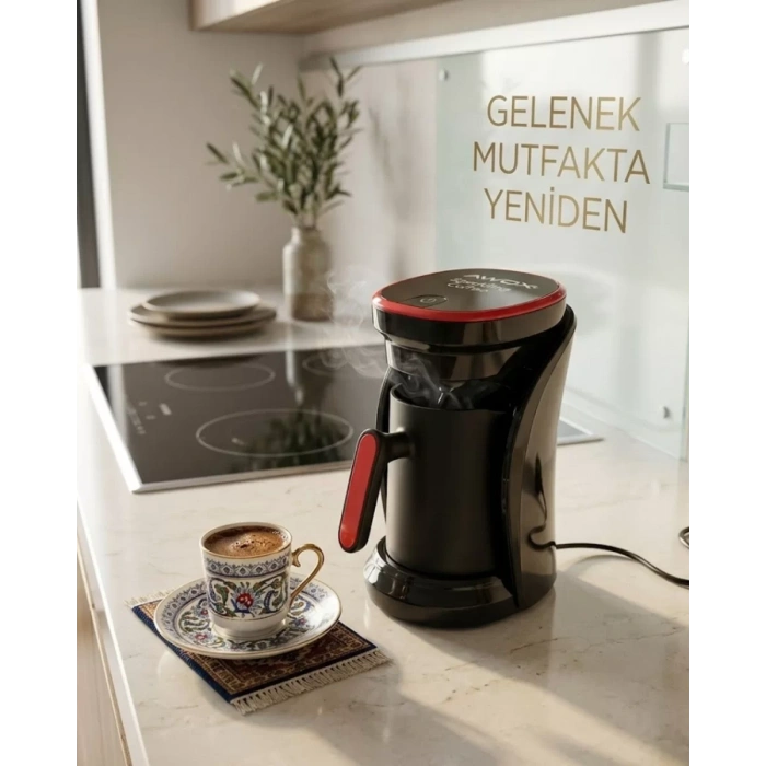 VipMarketim Sesli Uyarılı Türk Kahvesi Makinesi Otomatik Kapanma ve Damlama Emniyetli