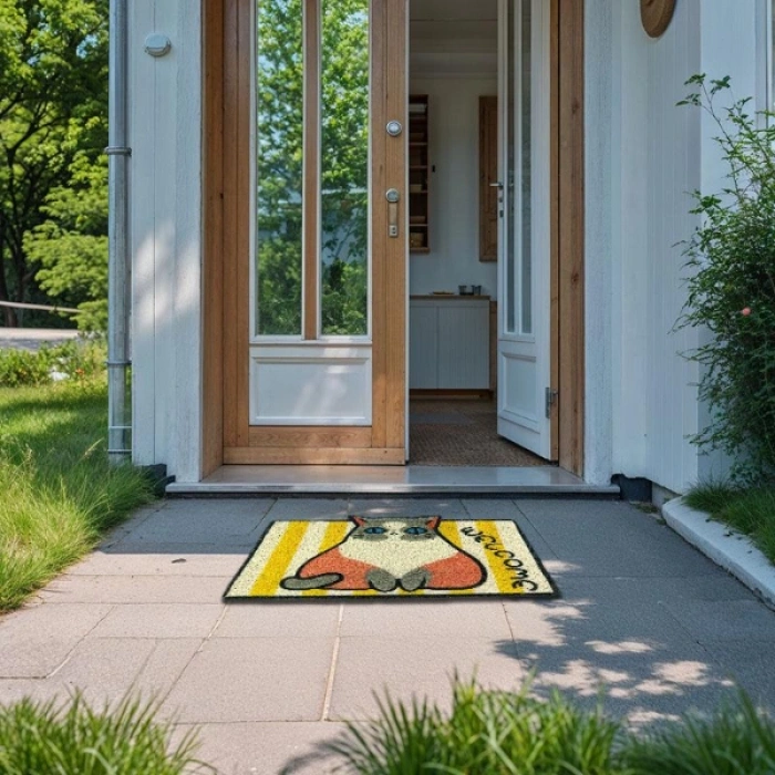 VipMarketim Sevimli Hayvan Tasarımlı Kapı Paspası