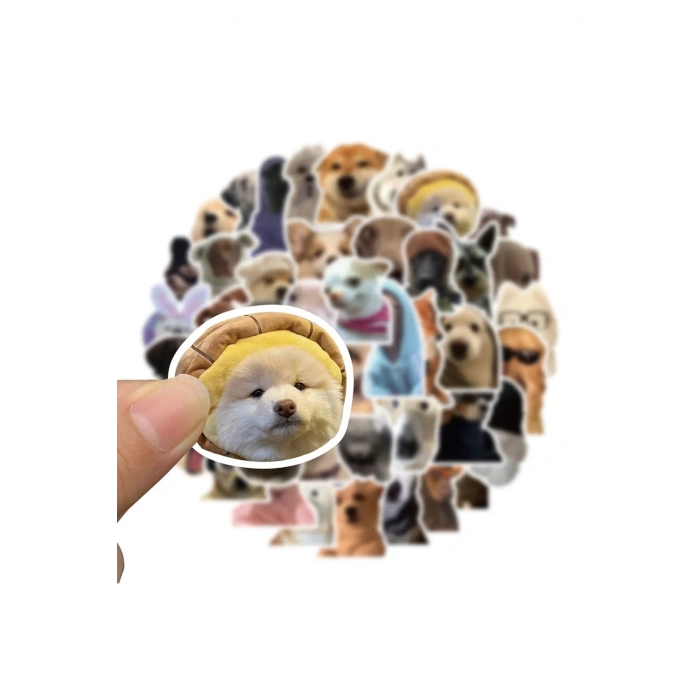 VipMarketim Sevimli Köpek Çıkartmaları Laptop Notebook Tablet Sticker Seti