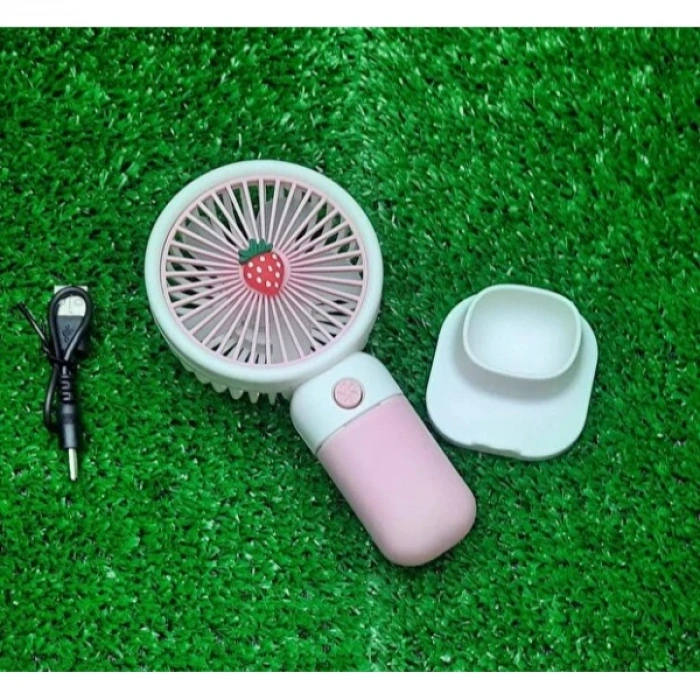 VipMarketim Sevimli Tasarımlı Telefon Tutuculu El Fanı