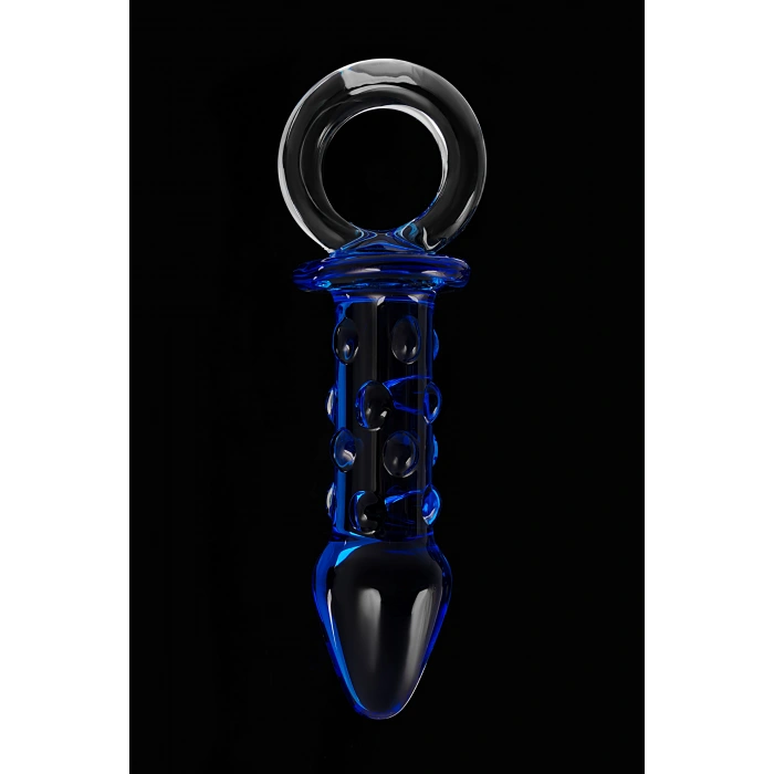 VipMarketim Sexus Glass Anal Kılıfı, Cam, Mavi, 16 Cm, Ø 3,5 Cm