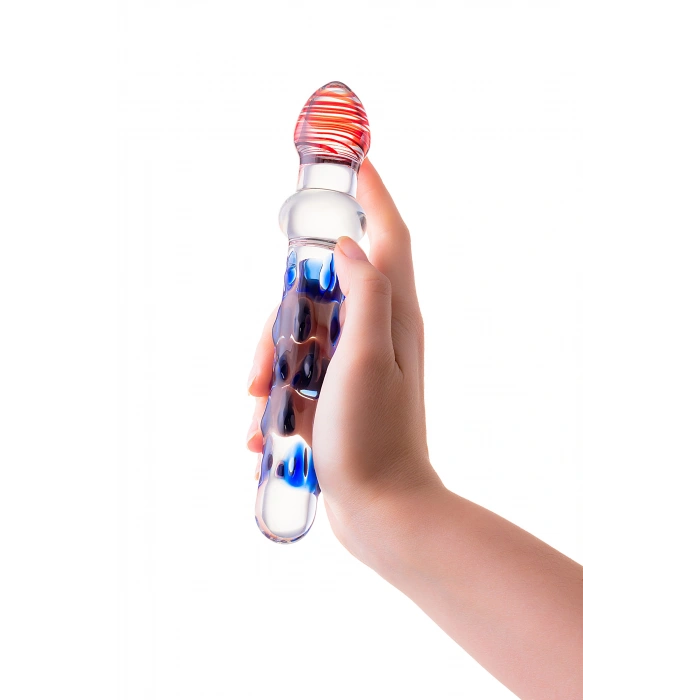 VipMarketim Sexus Glass Çift Taraflı Cam Dildo, Şeffaf, 20 cm