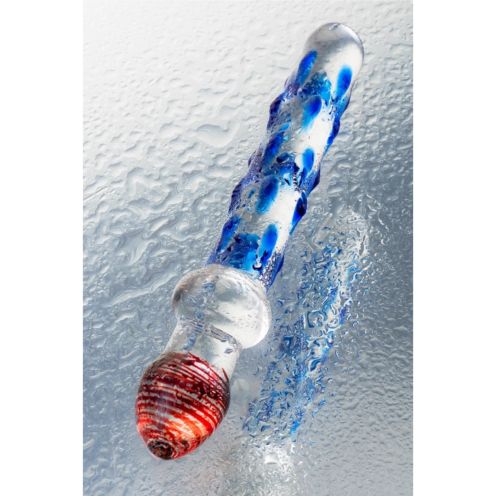 VipMarketim Sexus Glass Çift Taraflı Cam Dildo, Şeffaf, 20 Cm