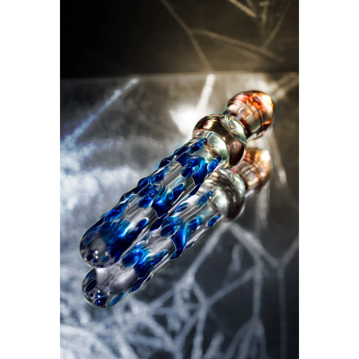 VipMarketim Sexus Glass Çift Taraflı Cam Dildo, Şeffaf, 20 Cm