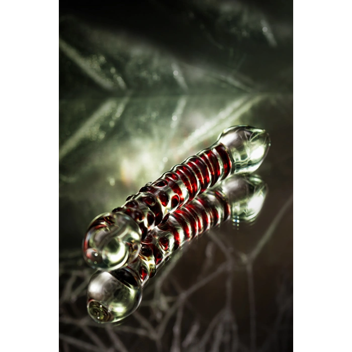 VipMarketim Sexus Glass Çift Taraflı Cam Dildo , Şeffaf, 21 cm