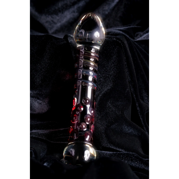 VipMarketim Sexus Glass Çift Taraflı Cam Dildo , Şeffaf, 21 Cm