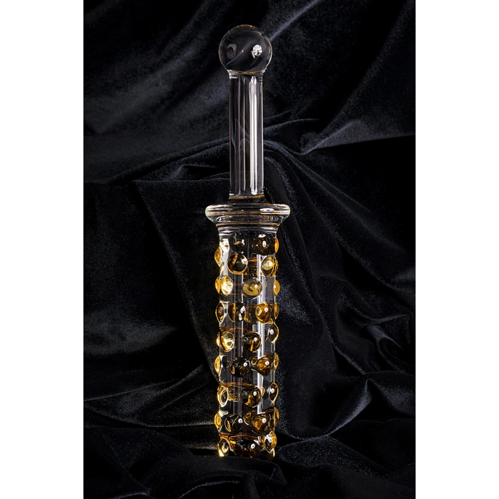 VipMarketim Sexus Glass Çift Taraflı Cam Dildo, Şeffaf, 25 Cm