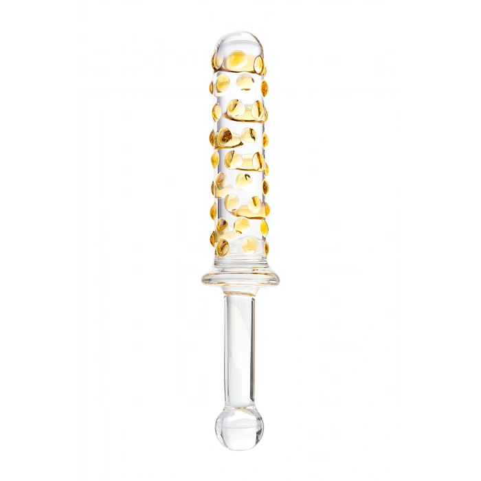 VipMarketim Sexus Glass Çift Taraflı Cam Dildo, Şeffaf, 25 Cm