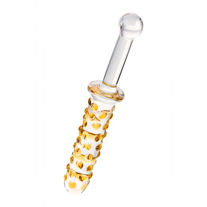 VipMarketim Sexus Glass Çift Taraflı Cam Dildo, Şeffaf, 25 Cm