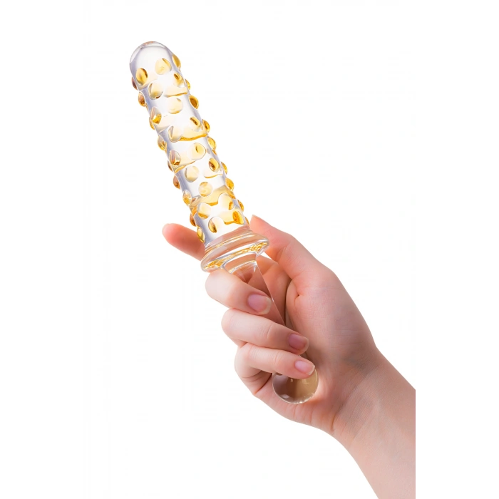 VipMarketim Sexus Glass Çift Taraflı Cam Dildo, Şeffaf, 25 cm