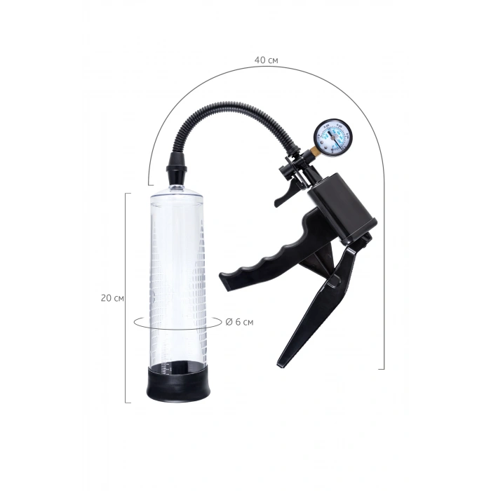 VipMarketim Sexus Men Training Viggo mekanik penis Pompası, ABS plastik, Siyah, 62 cm