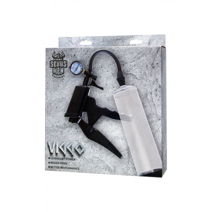 VipMarketim Sexus Men Training Viggo Mekanik Penis Pompası, Abs Plastik, Siyah, 62 Cm